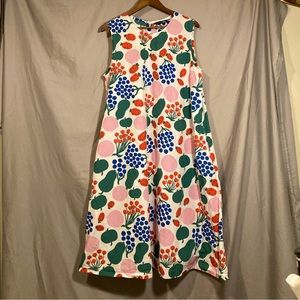 Garden print maxi/midi dress